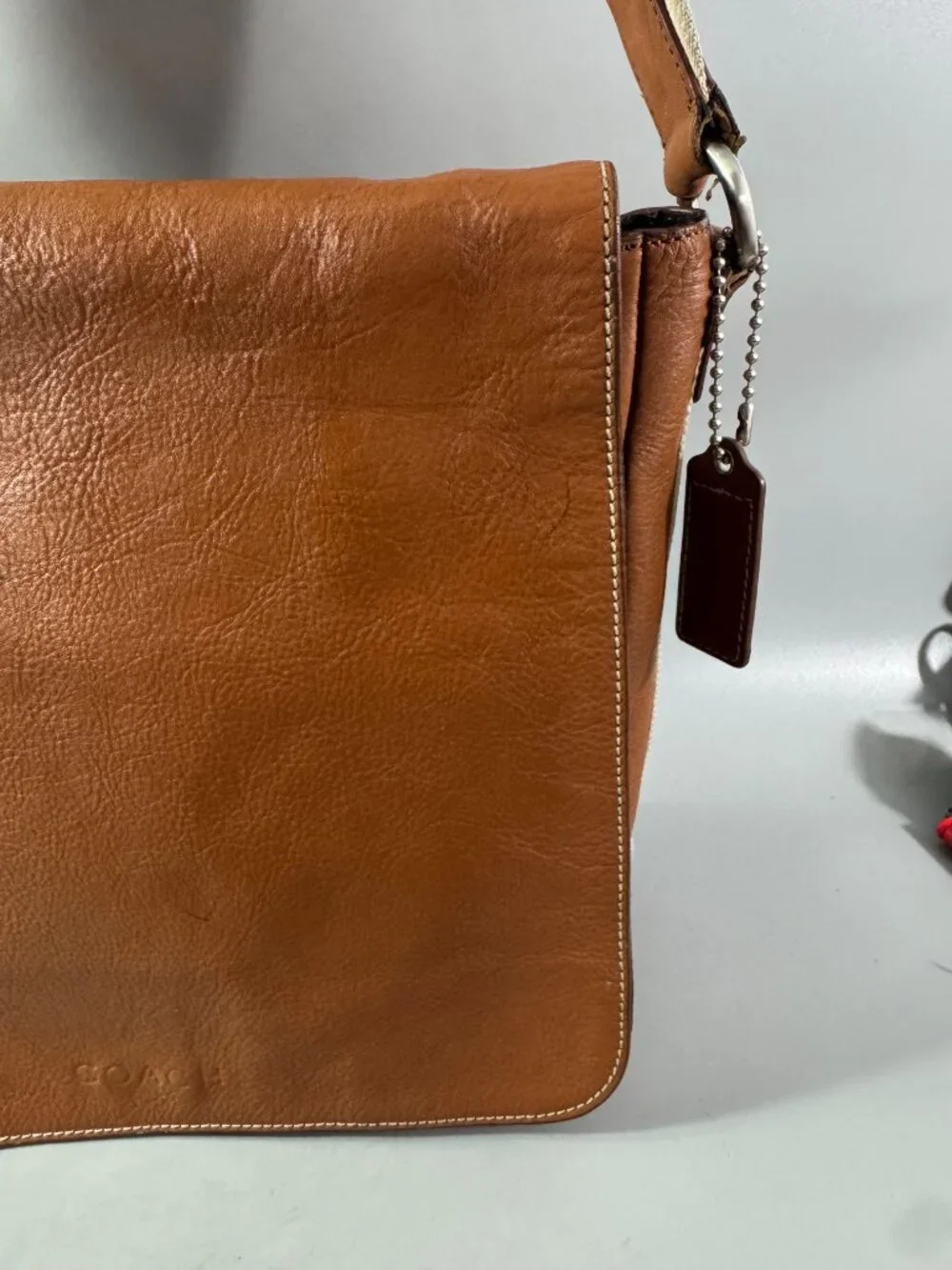 Authentic Coach F70555 Brown Leather Messenger Bag